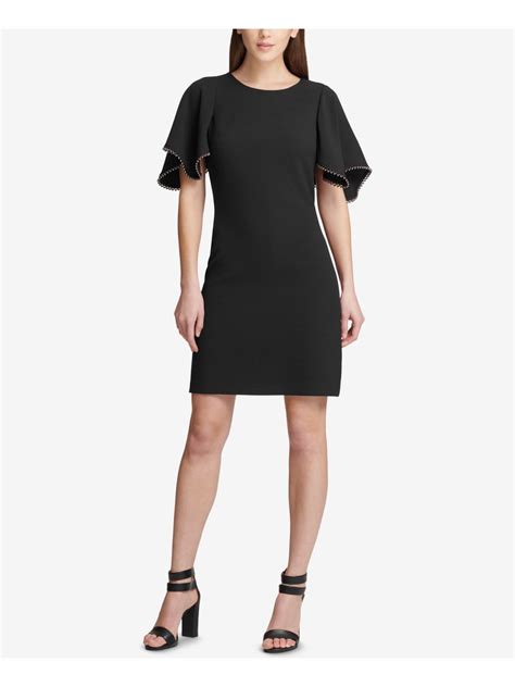 flutter sleeve shift dress